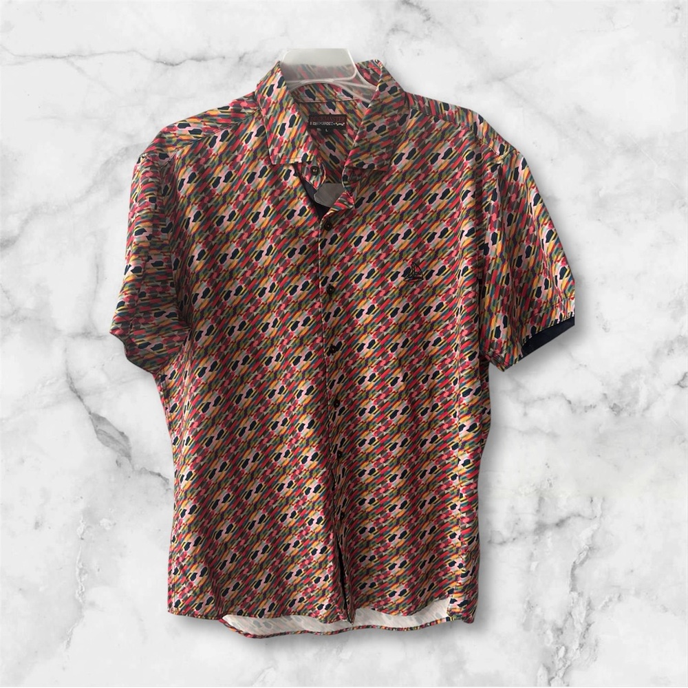 DECKMASTER Geometric Patterned Men's Shirt EUC - Size L